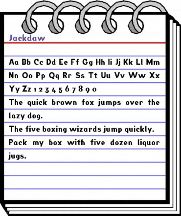 Jackdaw Regular animated font preview