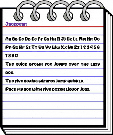 Jackdean Regular animated font preview Jackdean Regular animated font preview