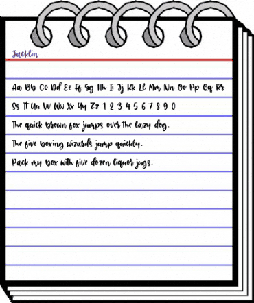 Jacklin Regular animated font preview Jacklin Regular animated font preview