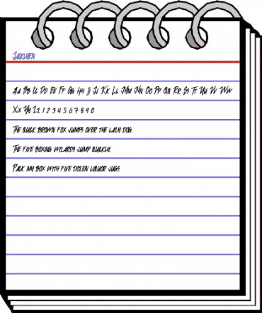 Jacklyen Regular animated font preview Jacklyen Regular animated font preview