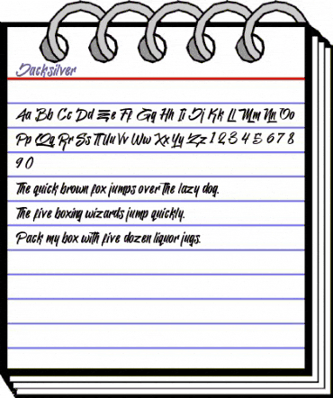Jacksilver Regular animated font preview Jacksilver Regular animated font preview
