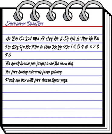 Jacksilver Regular animated font preview