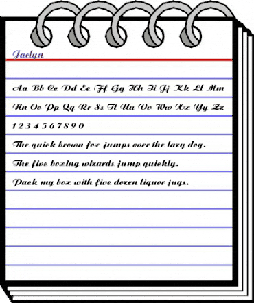 Jaclyn Regular animated font preview Jaclyn Regular animated font preview