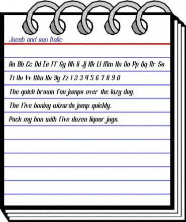 Jacob and son Italic Italic animated font preview Jacob and son Italic Italic animated font preview