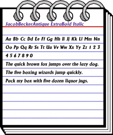 JacobBeckerAntique-ExtraBold Italic animated font preview JacobBeckerAntique-ExtraBold Italic animated font preview