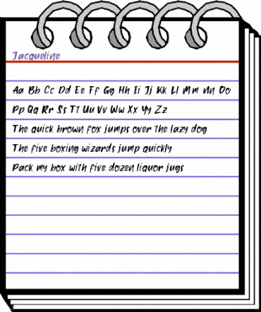 Jacqueline Regular animated font preview Jacqueline Regular animated font preview