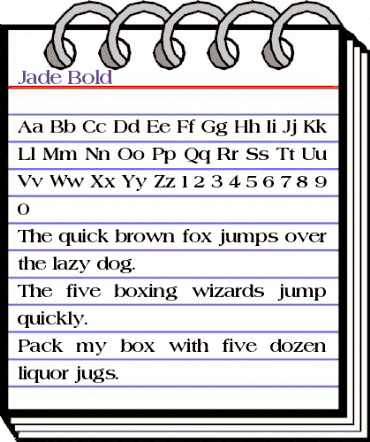Jade Bold animated font preview