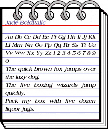 Jade BoldItalic animated font preview Jade BoldItalic animated font preview