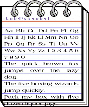 JadeExtended Regular animated font preview JadeExtended Regular animated font preview
