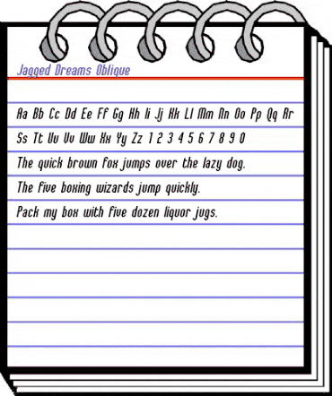 Jagged Dreams Regular animated font preview Jagged Dreams Regular animated font preview