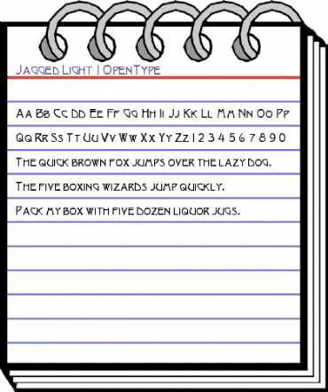 Jagged Regular animated font preview