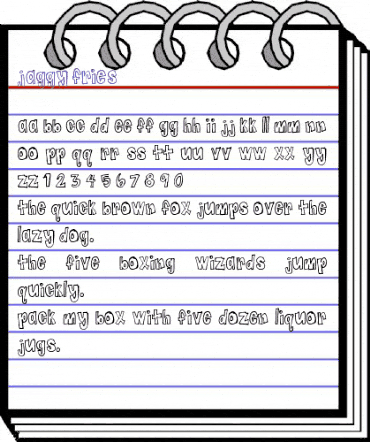Jaggy Fries Regular animated font preview Jaggy Fries Regular animated font preview