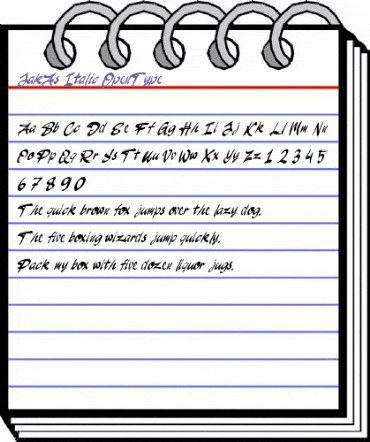 JakAs Italic animated font preview JakAs Italic animated font preview