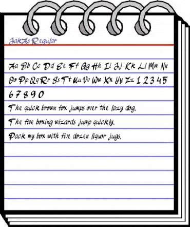 JakAs Regular animated font preview JakAs Regular animated font preview