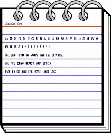 Jamaican Crow Regular animated font preview Jamaican Crow Regular animated font preview