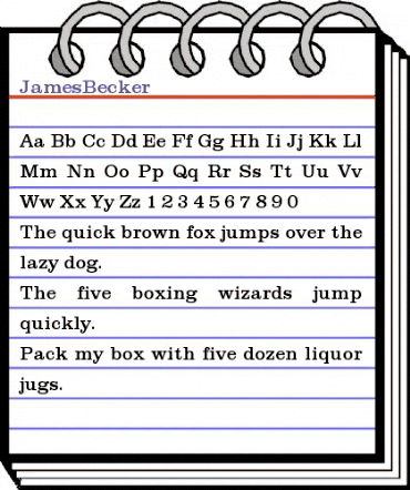 JamesBecker Regular animated font preview JamesBecker Regular animated font preview