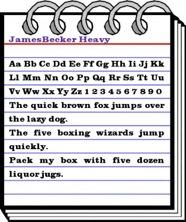 JamesBecker-Heavy Regular animated font preview