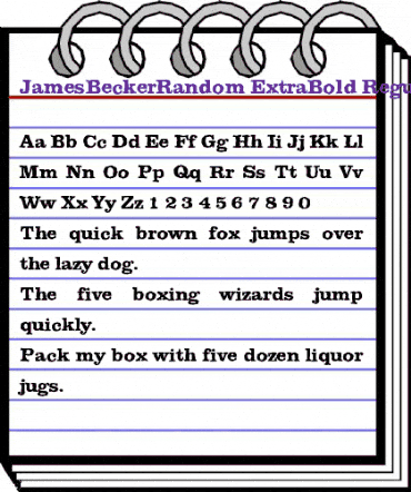 JamesBeckerRandom-ExtraBold Regular animated font preview JamesBeckerRandom-ExtraBold Regular animated font preview