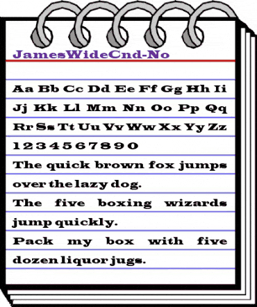 JamesWideCnd-No Regular animated font preview JamesWideCnd-No Regular animated font preview