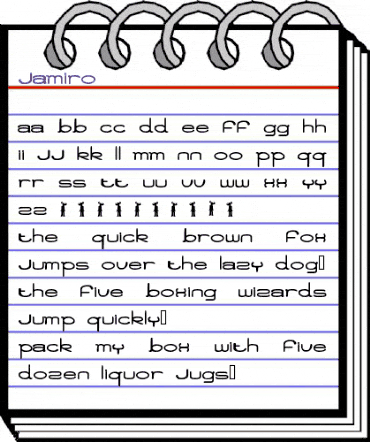 Jamiro Regular animated font preview