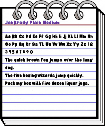 JanBrady-Plain Medium animated font preview