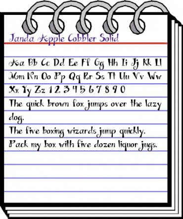 Janda Apple Cobbler Solid Regular animated font preview Janda Apple Cobbler Solid Regular animated font preview