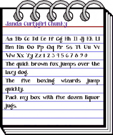 Janda Curlygirl Chunky Regular animated font preview Janda Curlygirl Chunky Regular animated font preview