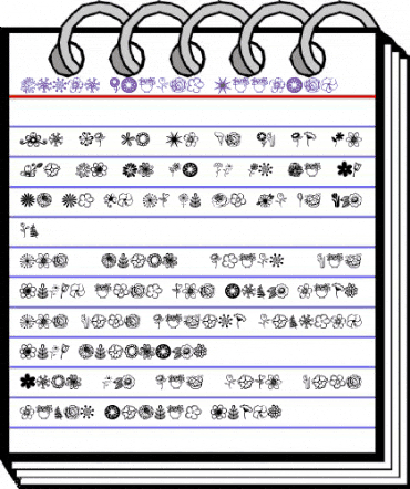 Janda Flower Doodles Regular animated font preview