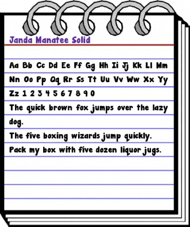 Janda Manatee Solid Regular animated font preview Janda Manatee Solid Regular animated font preview
