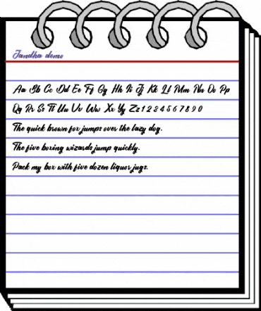 Jandha demo Regular animated font preview