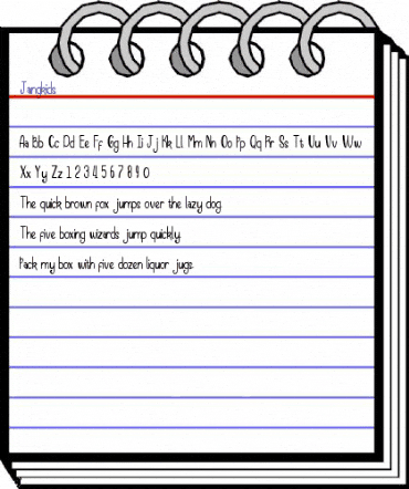 Jangkids Regular animated font preview