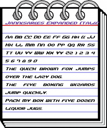 Jannisaries Expanded Italic Expanded Italic animated font preview Jannisaries Expanded Italic Expanded Italic animated font preview