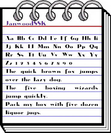 JanwoodSSK Regular animated font preview