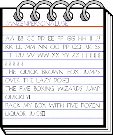 JanzenPersonalUse Regular animated font preview JanzenPersonalUse Regular animated font preview