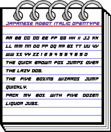 Japanese Robot Italic animated font preview Japanese Robot Italic animated font preview