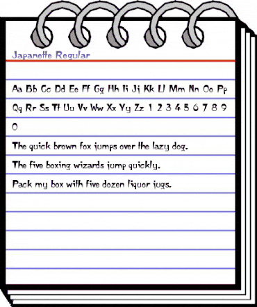 Japanette Regular animated font preview Japanette Regular animated font preview