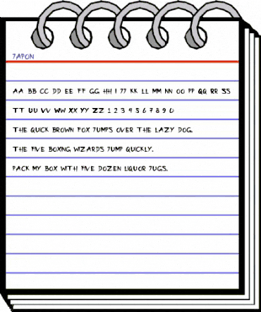 Japon Regular animated font preview