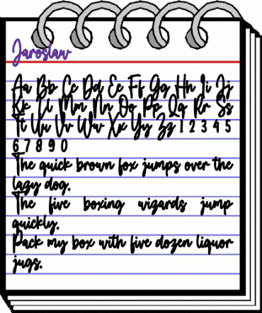 Jaroslaw Regular animated font preview Jaroslaw Regular animated font preview