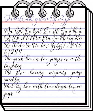 Jartifisa Regular animated font preview