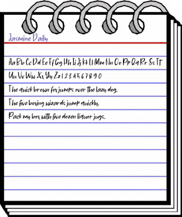 Jasmine Daily Regular animated font preview Jasmine Daily Regular animated font preview