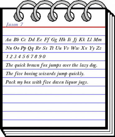 Jason 7 Regular animated font preview