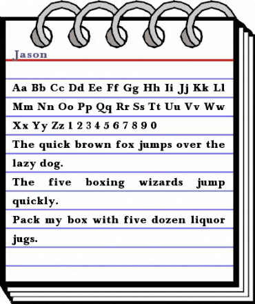 Jason Regular animated font preview