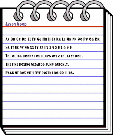 Jason Wood Regular animated font preview Jason Wood Regular animated font preview