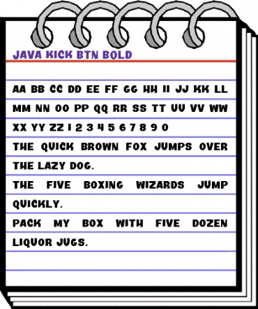 Java Kick BTN Bold animated font preview Java Kick BTN Bold animated font preview