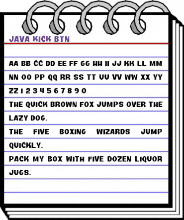 Java Kick BTN Regular animated font preview Java Kick BTN Regular animated font preview