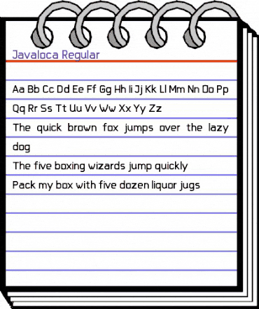 Javaloca - Demo Regular animated font preview