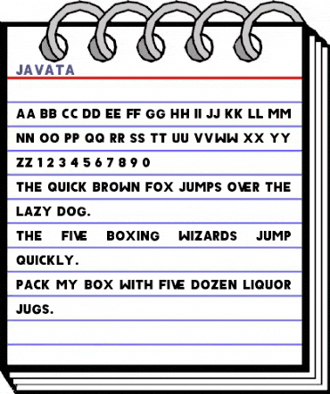 JAVATA Regular animated font preview JAVATA Regular animated font preview