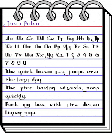 Jawa Palsu Regular animated font preview