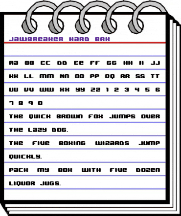 Jawbreaker Hard BRK Regular animated font preview Jawbreaker Hard BRK Regular animated font preview