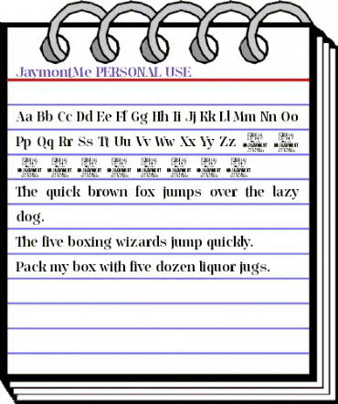 Jaymont PERSONAL Medium animated font preview